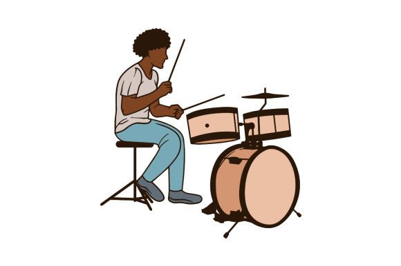 Download African-American Playing Drums Male - Premium Resources