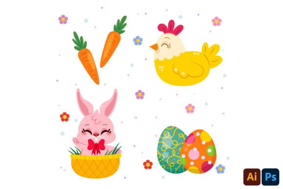 Download Flat Easter Elements - Easter elements Collection