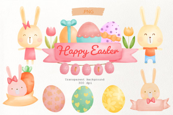 Download Easter Elements Watercolor&nbsp; - Easter elements Collection